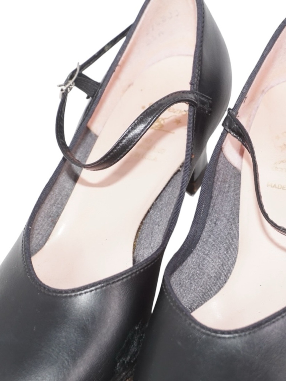 Capezio Black Leather Tele Tone Tap Mary Jane Tap Shoes - Size 8 - Picture 11 of 14